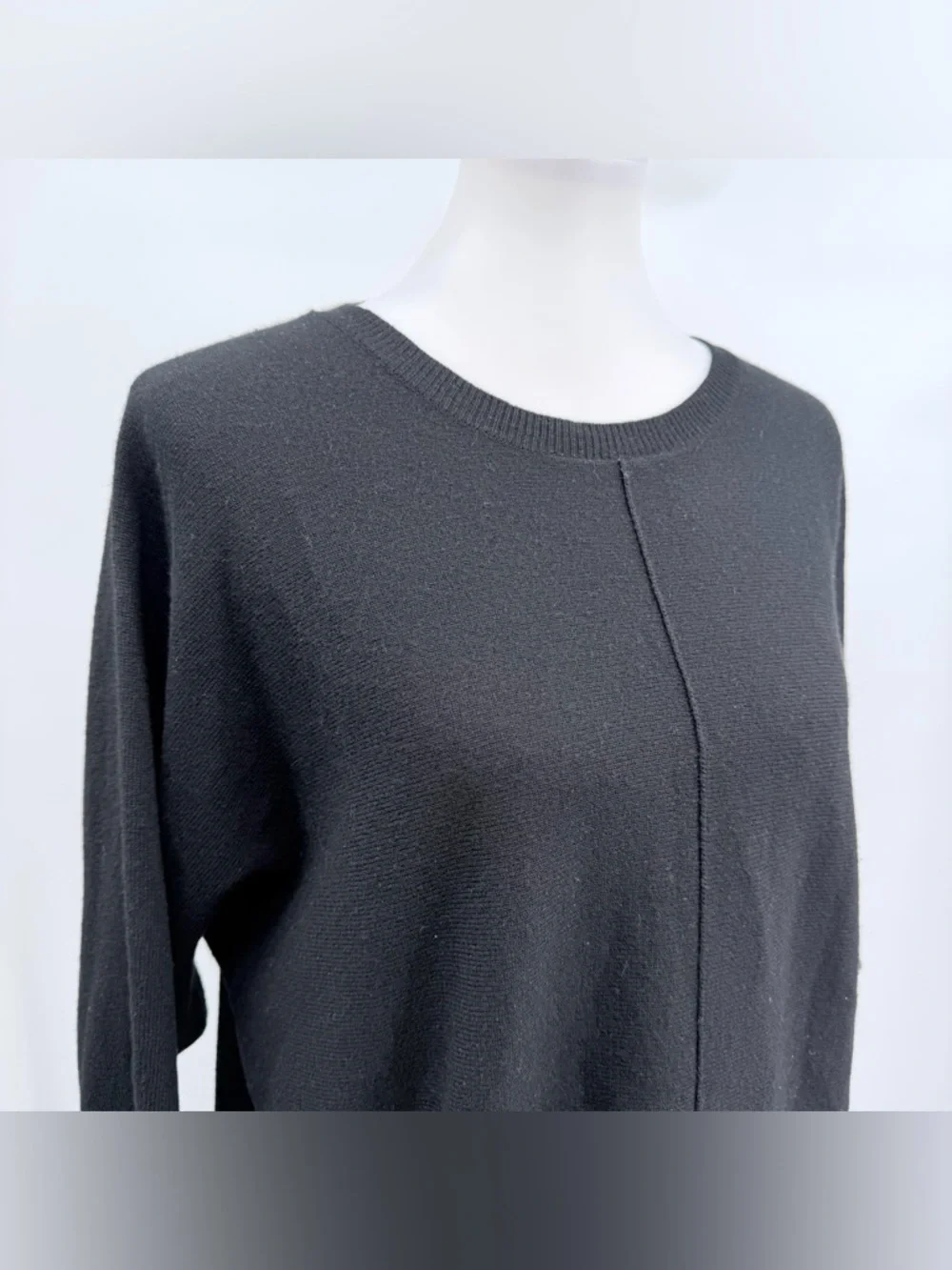 J. CREW COLLECTION Italian Cashmere Dolman Sweater Black 05066
